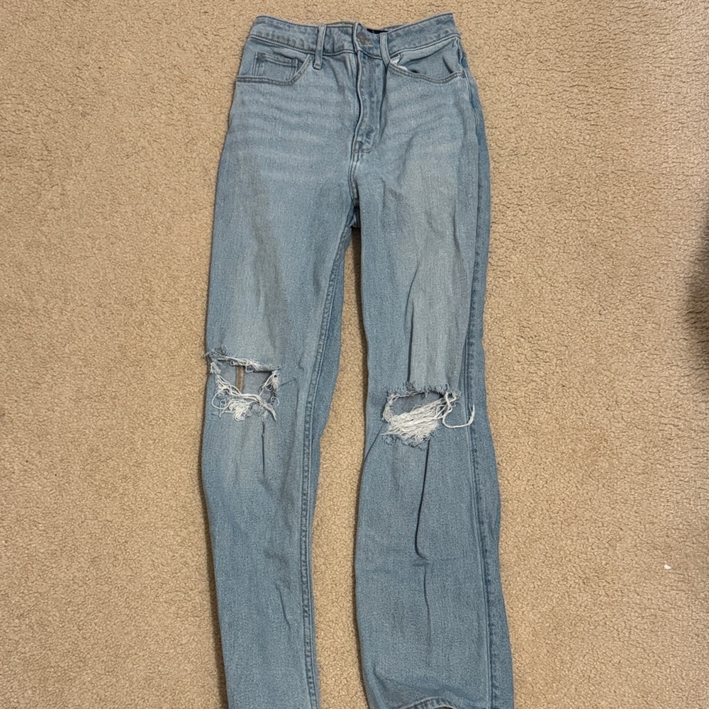 Hollister Light Blue Ripped Skinny Jeans